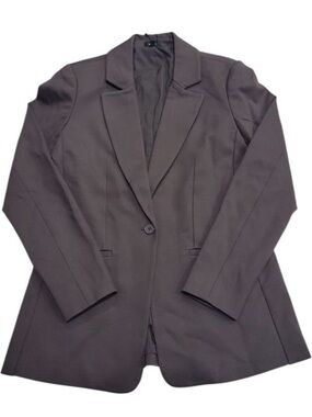 Women's Single-Button Brown Ponte Blazer Sz XXL bin 8
